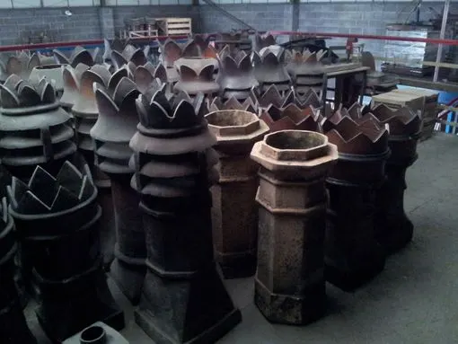 Salt glazed chimney pot stock photographed at Hunslet